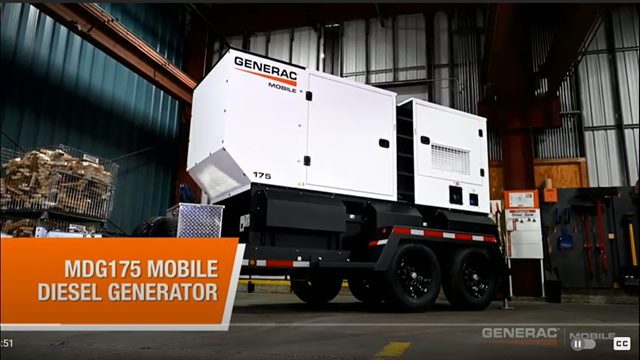 Generac Mobile MDG175 Diesel Generator